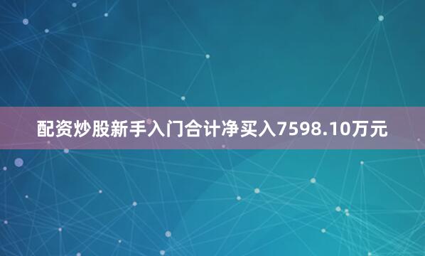 配资炒股新手入门合计净买入7598.10万元
